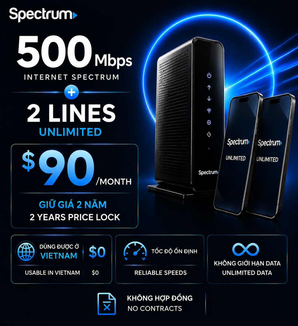 Internet 500Mbps + 2Lines Bundle