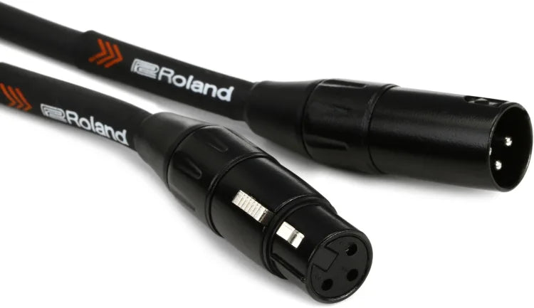 Roland Black Series Heavy-Duty XLR to XLR Balanced Microphone Cable (25')